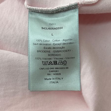  Christian Dior クリスチャンディオール Tシャツ ワンポイントロゴ SIZE Ⅼ ピンク