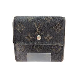 ▼▼ LOUIS VUITTON ルイヴィトン レディース 二つ折り財布 Wホック モノグラム ポルトフォイユ・エリーズ M61654 ブラウン Cランク
