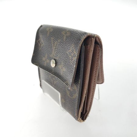  LOUIS VUITTON ルイヴィトン レディース 二つ折り財布 Wホック モノグラム ポルトフォイユ・エリーズ M61654 ブラウン