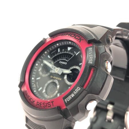 CASIO カシオ メンズ腕時計 クオーツ デジアナウォッチ G-SHOCK Gショック  AW-591 ブラック/レッド