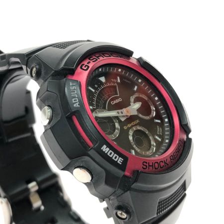 CASIO カシオ メンズ腕時計 クオーツ デジアナウォッチ G-SHOCK Gショック  AW-591 ブラック/レッド
