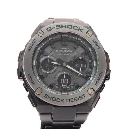 CASIO カシオ メンズ腕時計 クオーツ 電波ソーラー デジアナウォッチ G-SHOCK Gスチール GST-W110BD ブラック