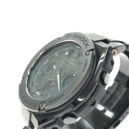 CASIO カシオ メンズ腕時計 クオーツ 電波ソーラー デジアナウォッチ G-SHOCK Gスチール GST-W110BD ブラック