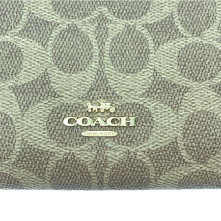  COACH コーチ レディース 長財布 ダブルジップウォレット シグネチャー アウトレット CX161 タン×ブラウン