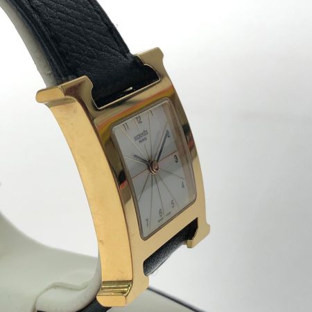 HERMES エルメス レディース腕時計 クオーツ Hウォッチ  HH1.201 ブラック