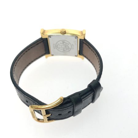  HERMES エルメス レディース腕時計 クオーツ Hウォッチ  HH1.201 ブラック