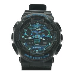 ▼▼ CASIO カシオ メンズ腕時計 デジアナウォッチ G-SHOCK Gショック  GA-100CB ブラック/ブルー Bランク