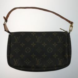 ▼▼ LOUIS VUITTON ルイヴィトン ポーチ モノグラム VI1909 バケットポーチ ブラウン Cランク