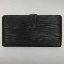 ▼▼ LOUIS VUITTON ルイヴィトン 財布 長財布 エピ コンチネンタル・ヴィエノワ H11×W19 MI1010 M63252 ブラック Bランク