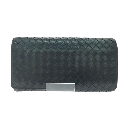  BOTTEGA VENETA ボッテガヴェネタ メンズ 二つ折り長財布 イントレチャート ファスナートップ欠品 156819 ブラック