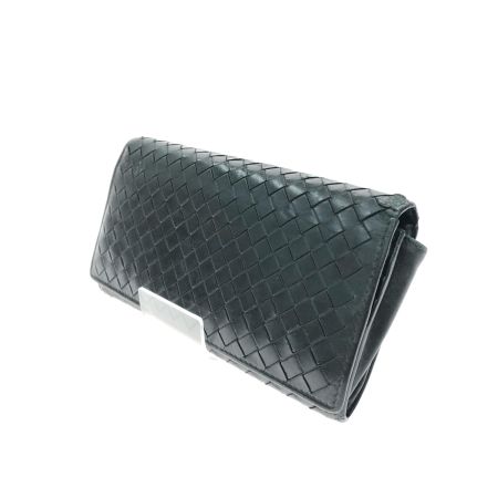  BOTTEGA VENETA ボッテガヴェネタ メンズ 二つ折り長財布 イントレチャート ファスナートップ欠品 156819 ブラック