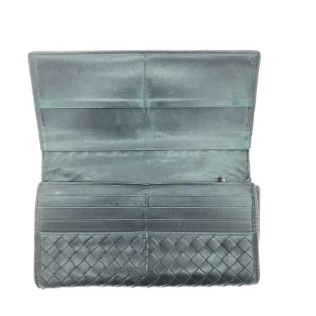  BOTTEGA VENETA ボッテガヴェネタ メンズ 二つ折り長財布 イントレチャート ファスナートップ欠品 156819 ブラック