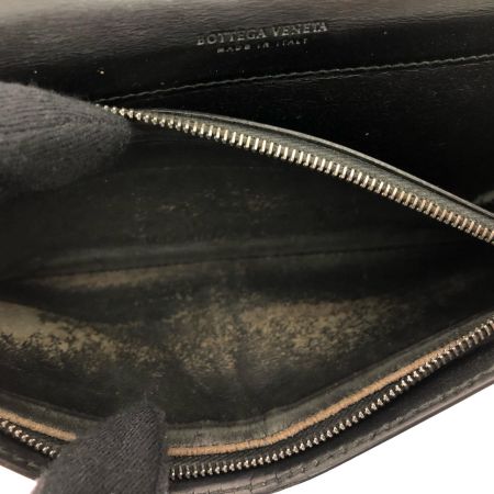  BOTTEGA VENETA ボッテガヴェネタ メンズ 二つ折り長財布 イントレチャート ファスナートップ欠品 156819 ブラック