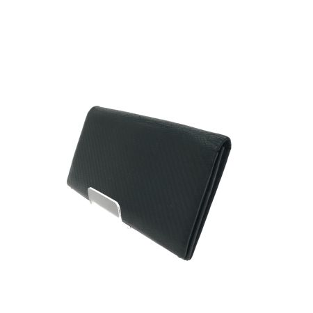  dunhill ダンヒル メンズ長財布 小銭入れ有 カーボンファイバー調 レザー  ブラック