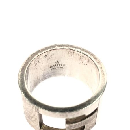  GUCCI グッチ ユニセックス シルバー925 Gロゴリング 指輪 11号