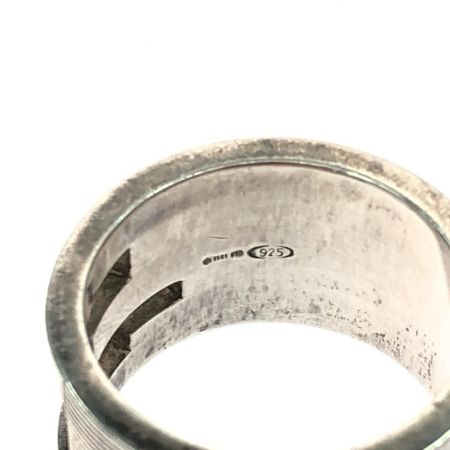  GUCCI グッチ ユニセックス シルバー925 Gロゴリング 指輪 11号
