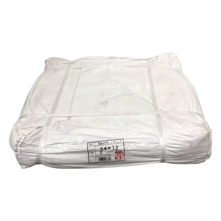   メーカー不明 防炎シート 白 5.4ｘ7.2m 450P 1枚 工事現場 野積み 防砂 災害 防災 備蓄 養生シート