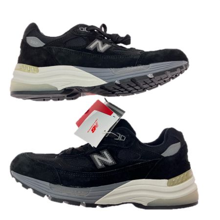  NEW BALANCE ニュー・バランス レディース スニーカー MADE IN U.S.A. width:D スエード 24cm タグ付 M992BL ブラック