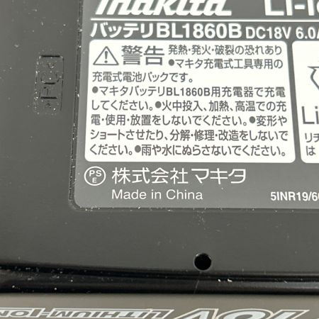  MAKITA マキタ バッテリー PSEマーク有 BL1860B ブラック