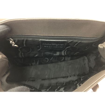  Ferragamo サルヴァトーレフェラガモ  レディース ショルダーバッグ キャンバス×レザー フラップ ブラウン