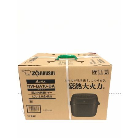  ZOJIRUSHI CORPORATION 象印 圧力IH炊飯ジャー 極め炊き 1.0L 5.5合炊き  NW-BA10 ブラック