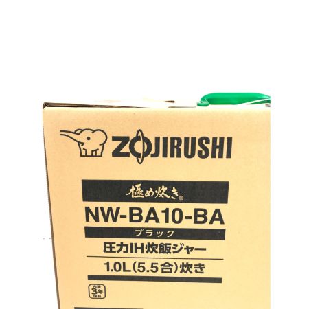  ZOJIRUSHI CORPORATION 象印 圧力IH炊飯ジャー 極め炊き 1.0L 5.5合炊き  NW-BA10 ブラック