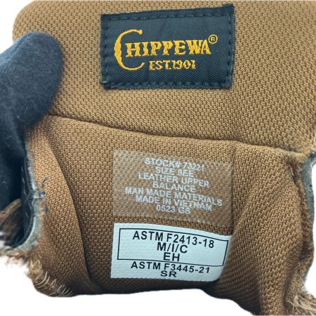  CHIPPEWA メンズ ワークブーツ プレミアム ウォータープルーフ ロガーブーツ 9インチ 73221 ブラウン