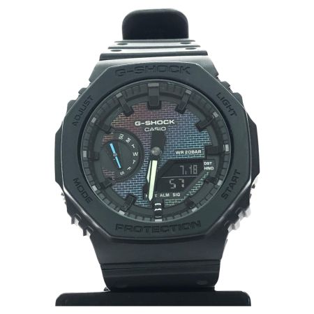  CASIO カシオ メンズ腕時計 クオーツ デジアナウォッチ G-SHOCK Rainbow Brick Wall series GA-2100RW