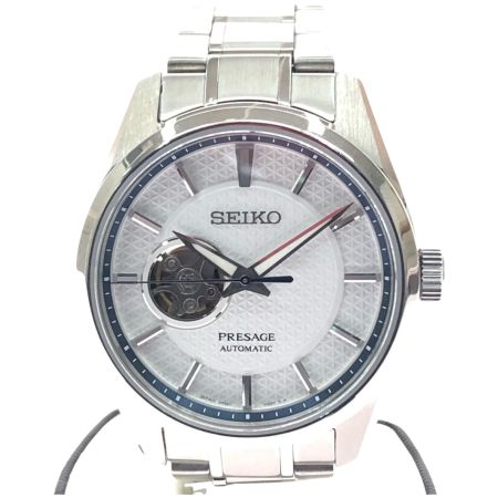  SEIKO セイコー メンズ腕時計 自動巻き シャープエッジシリーズ プレサージュ 裏スケルトン 6R38-00A0