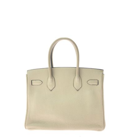  HERMES エルメス ハンドバッグ バーキン30 104E/□K/2019年製 シルバー金具 クロシェット・カデナ・鍵有 トゥルティエールグレー