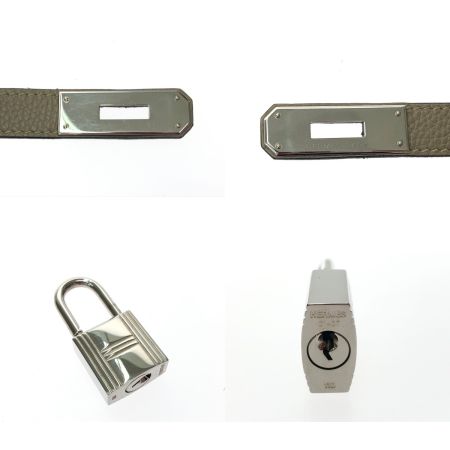  HERMES エルメス ハンドバッグ バーキン30 104E/□K/2019年製 シルバー金具 クロシェット・カデナ・鍵有 トゥルティエールグレー