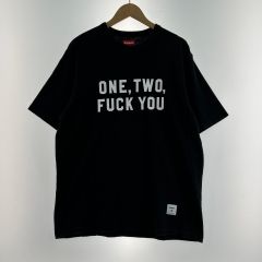  Supreme シュプリーム プリントTシャツ  ONE,TWO,FUCK YOU SIZE M ブラック Bランク