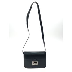 ▼▼ CELINE セリーヌ レディース ショルダーバッグ ヴィンテージ 馬車金具 シルバー金具 オールド ブラック Bランク