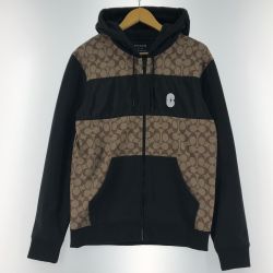 ▼▼ COACH コーチ ジップアップパーカー ロゴ入り フード付き SIZE S C7817 Bランク