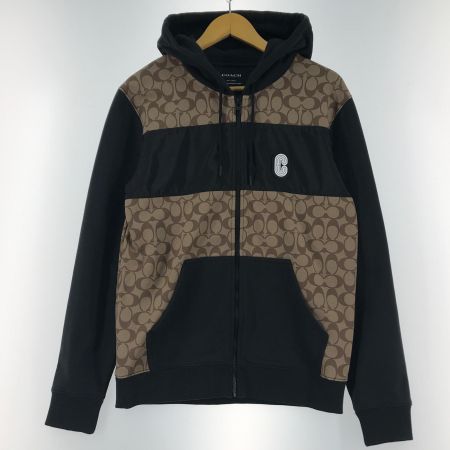  COACH コーチ ジップアップパーカー ロゴ入り フード付き SIZE S C7817