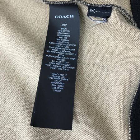  COACH コーチ ジップアップパーカー ロゴ入り フード付き SIZE S C7817