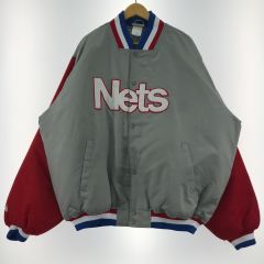  HARD WOOD CLASSICS Nets スタジャン SIZE 3XL グレー x レッド x ブルー Bランク