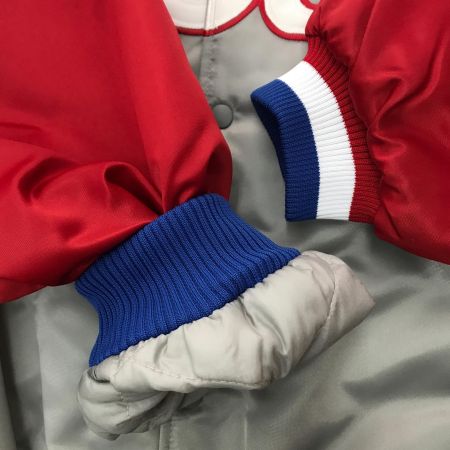  HARD WOOD CLASSICS Nets スタジャン SIZE 3XL グレー x レッド x ブルー