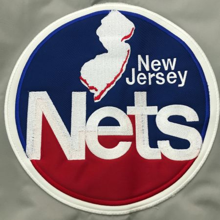  HARD WOOD CLASSICS Nets スタジャン SIZE 3XL グレー x レッド x ブルー