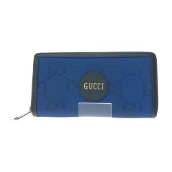 ▼▼ GUCCI グッチ ユニセックス 長財布 ジップアラウンドウォレット オフ ザ グリッド 625576 ブルー Bランク
