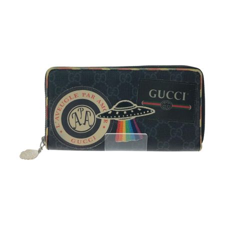 GUCCI グッチ レディース長財布 GGスプリーム ナイトクーリエ ラウンドファスナー ジップアラウンドウォレット 496342 マルチカラー