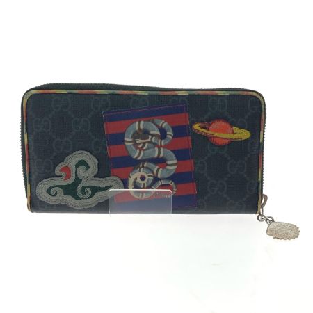  GUCCI グッチ レディース長財布 GGスプリーム ナイトクーリエ ラウンドファスナー ジップアラウンドウォレット 496342 マルチカラー