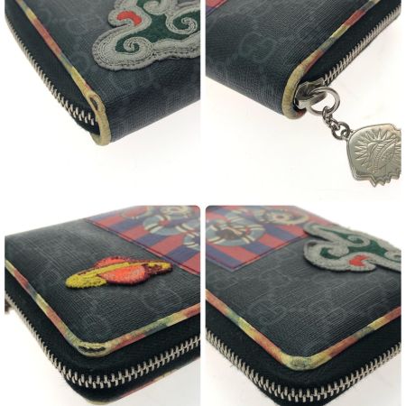  GUCCI グッチ レディース長財布 GGスプリーム ナイトクーリエ ラウンドファスナー ジップアラウンドウォレット 496342 マルチカラー