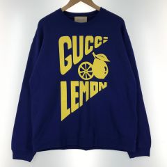  GUCCI グッチ スウェットシャツ/トレーナー LEMONプリント SIZES 681217 XJDV0 ネイビー Bランク