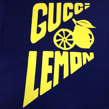  GUCCI グッチ スウェットシャツ/トレーナー LEMONプリント SIZES 681217 XJDV0 ネイビー