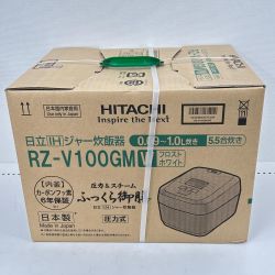 ▼▼ HITACHI 日立 IH ジャー炊飯器 5.5合炊き 圧力式 RZ-V100GM ホワイト Sランク