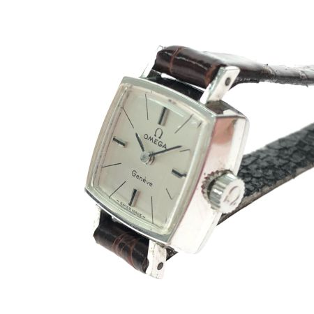  OMEGA オメガ レディース腕時計 アンティーク レトロ 手巻き ジュネーブ スクエア ベルト劣化