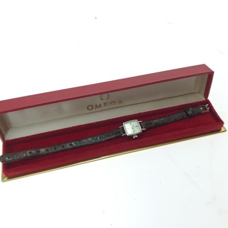  OMEGA オメガ レディース腕時計 アンティーク レトロ 手巻き ジュネーブ スクエア ベルト劣化