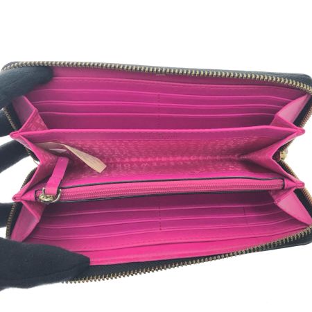  Kate Spade ケイトスペード レディース 長財布 ラウンドファスナー WLRU2424-001 ブラック×ホワイト