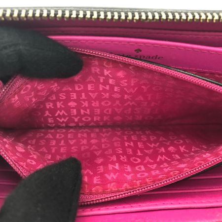  Kate Spade ケイトスペード レディース 長財布 ラウンドファスナー WLRU2424-001 ブラック×ホワイト